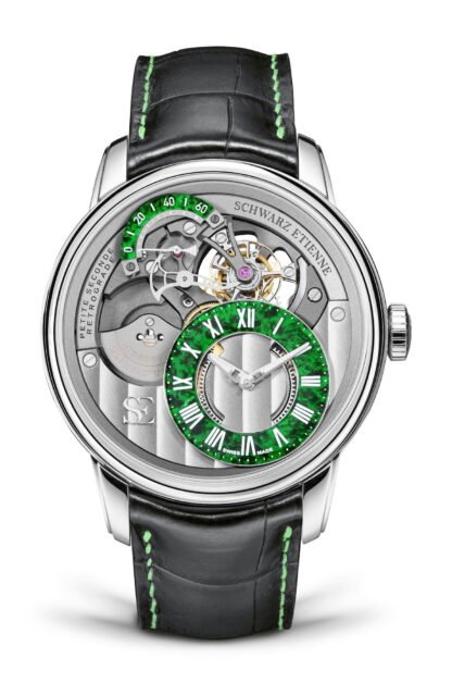 Schwarz Etienne La Chaux-De-Fonds Tourbillon Petite Seconde Rétrograde Green, Silver