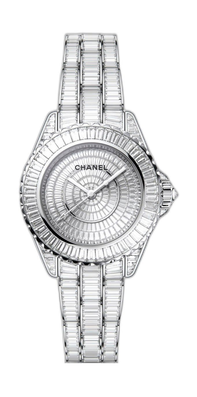 Chanel J12 Baguette Diamond Star White