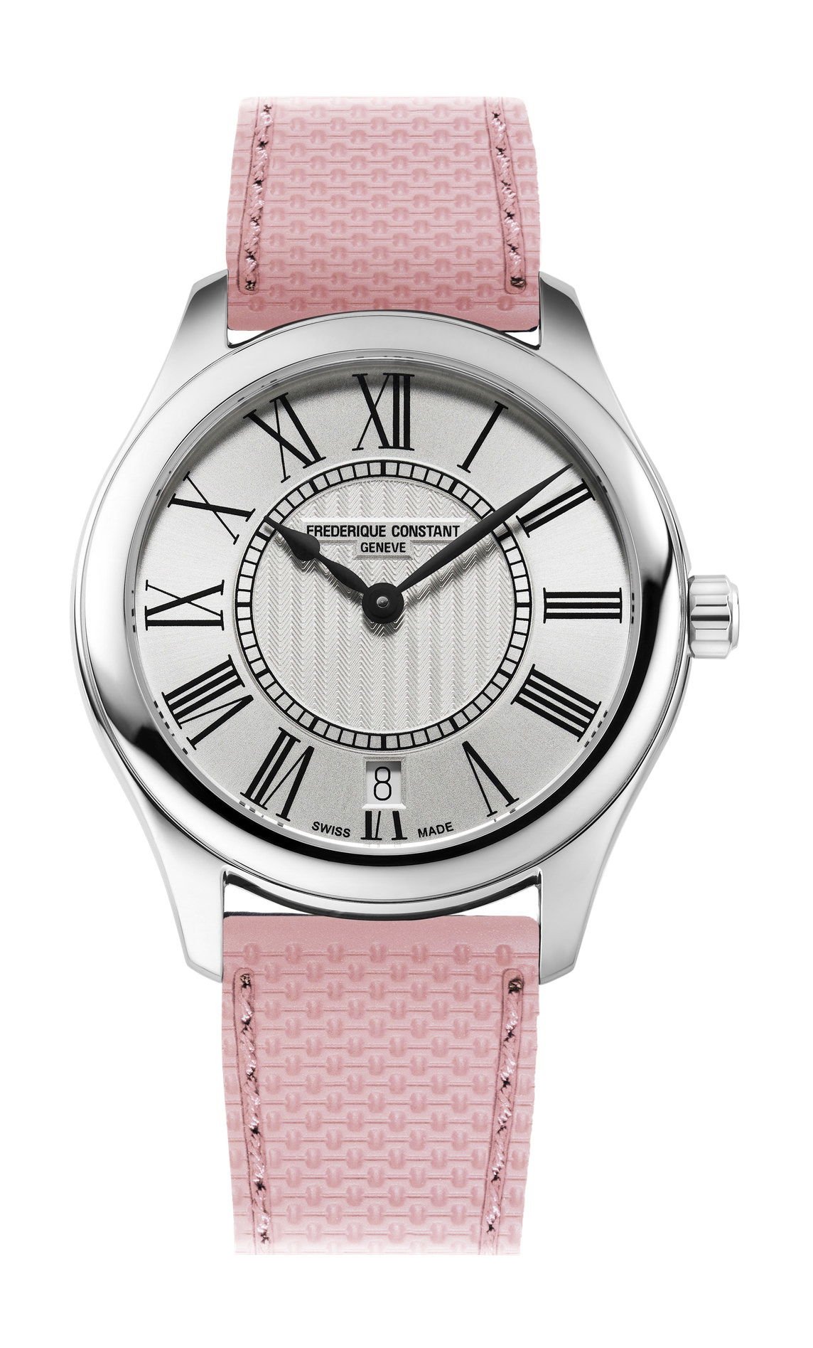 Frederique Constant Classics Ladies Quartz Pink Ribbon Silver