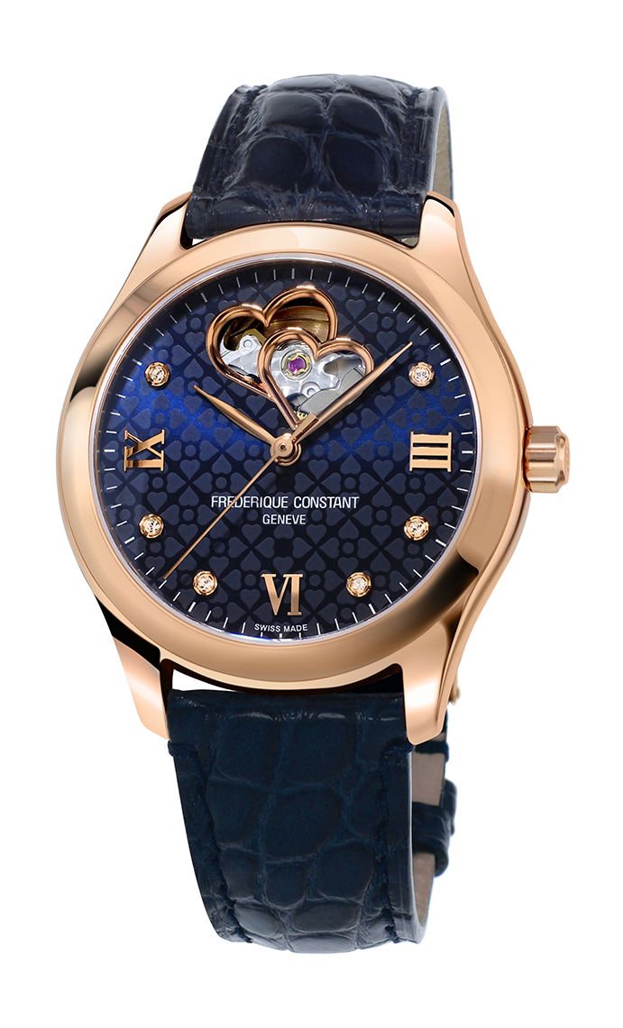 Frederique Constant Ladies Automatic Double Heart Beat Blue