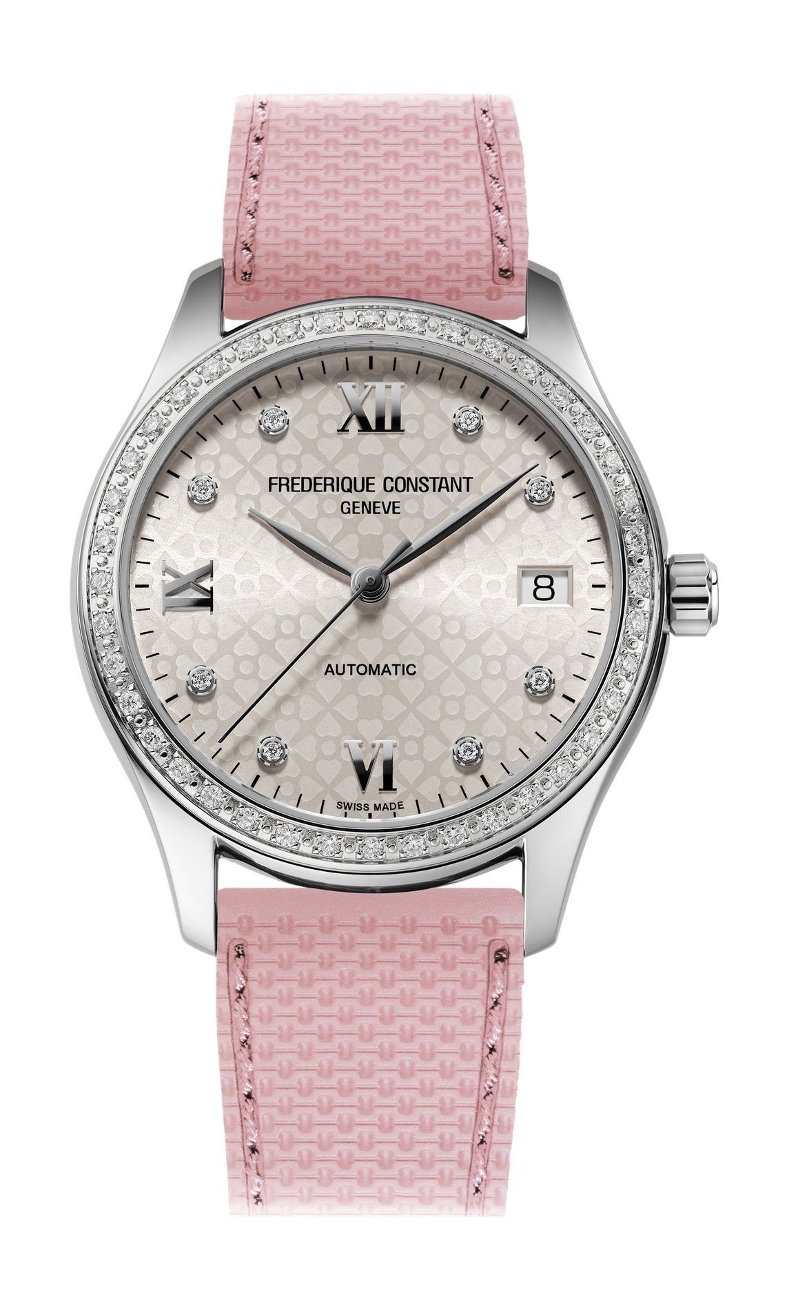 Frederique Constant Ladies Automatic Pink Ribbon Gray