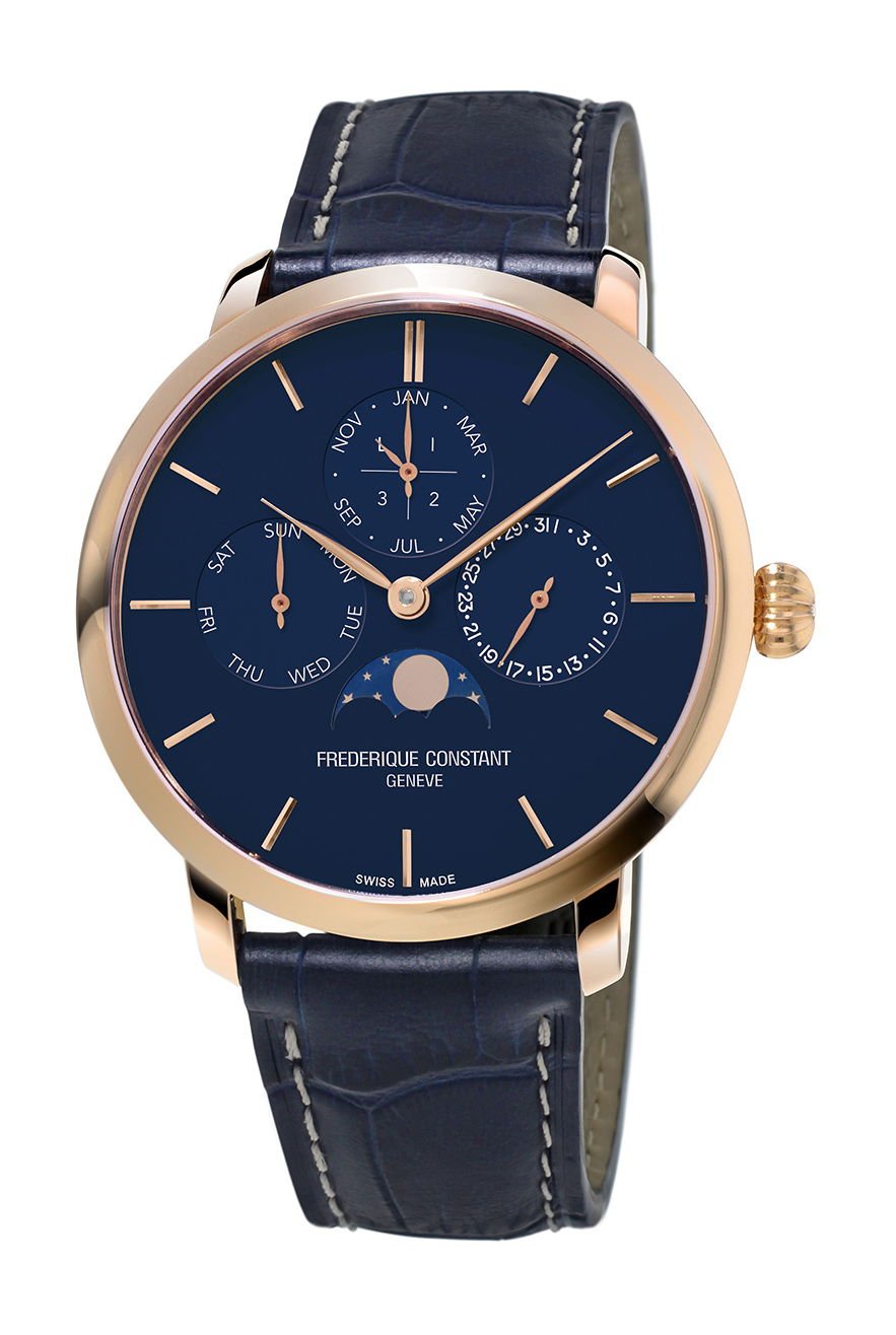 Frederique Constant Slimline Perpetual Calendar Manufacture Blue
