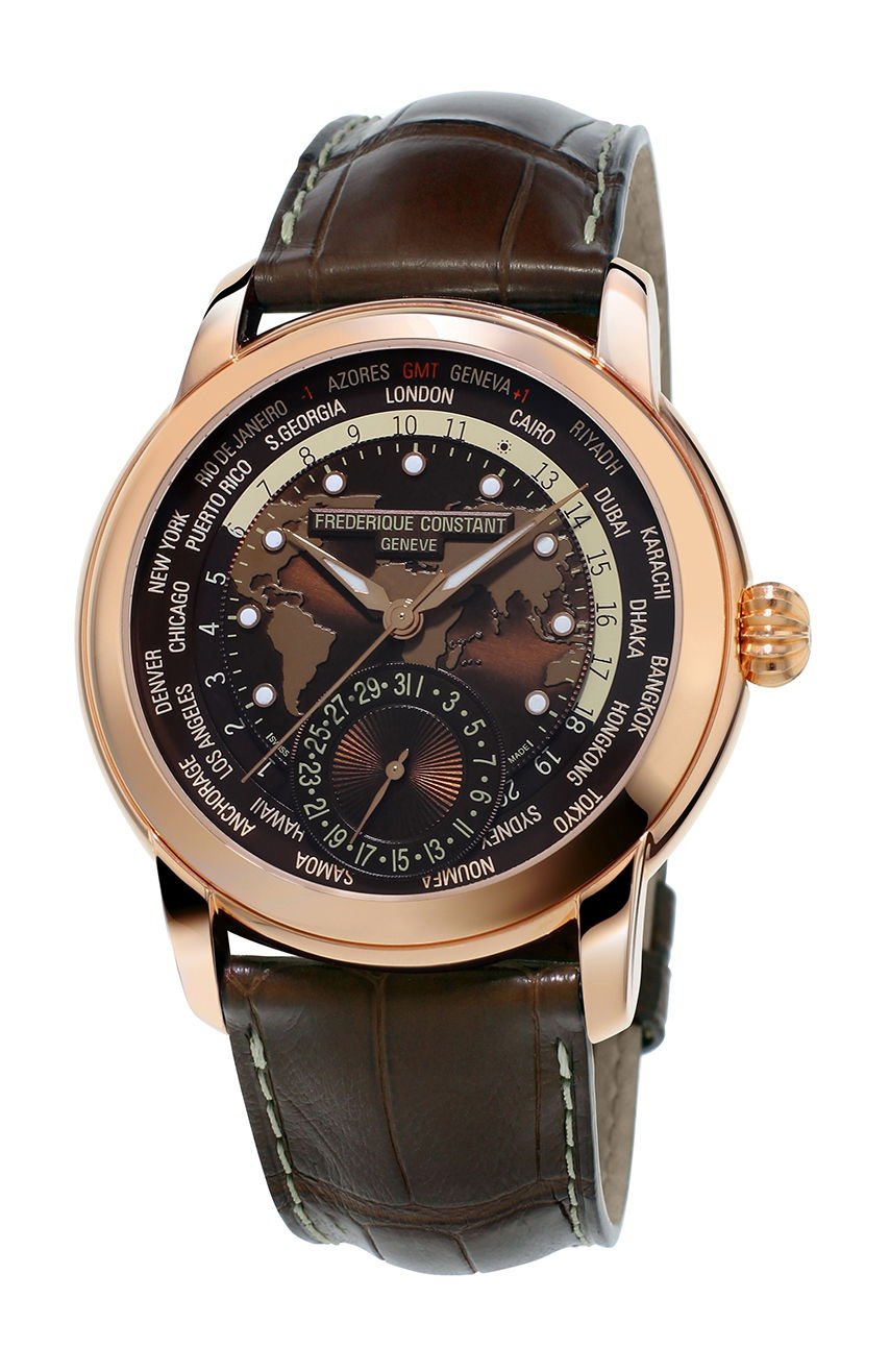 Frederique Constant Worldtimer Brown