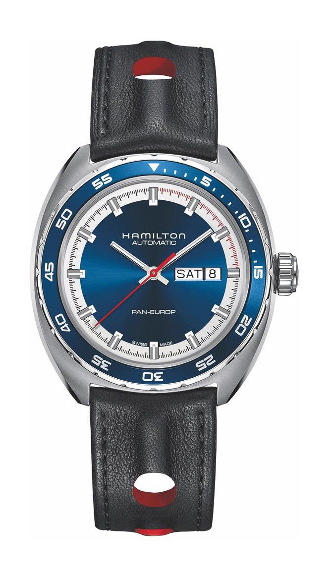 Hamilton American Classic Pan Europ Day Date Auto Blue