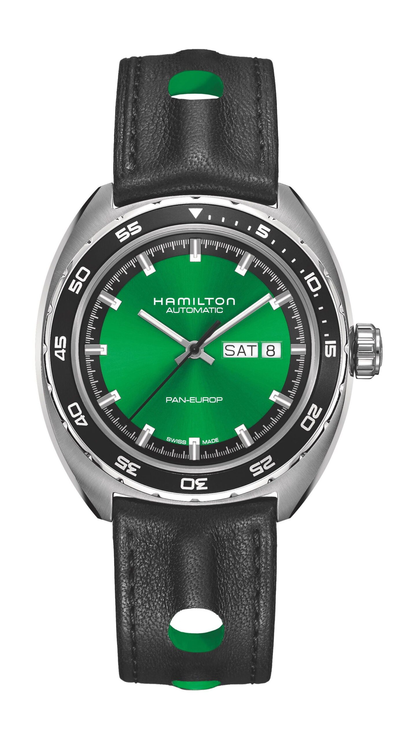 Hamilton American Classic Pan Europ Day Date Auto Green