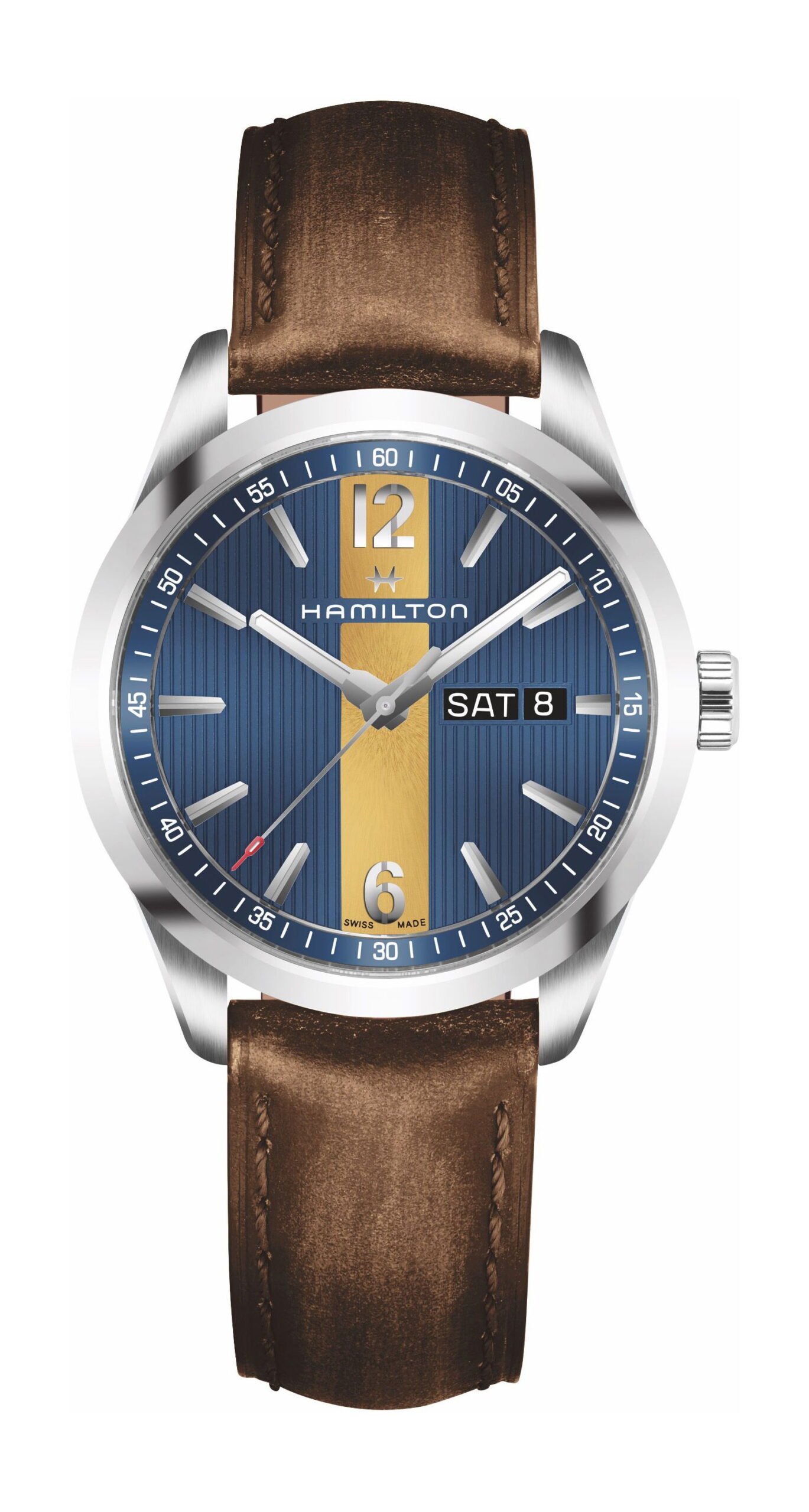 Hamilton Broadway Day Date Quartz Blue