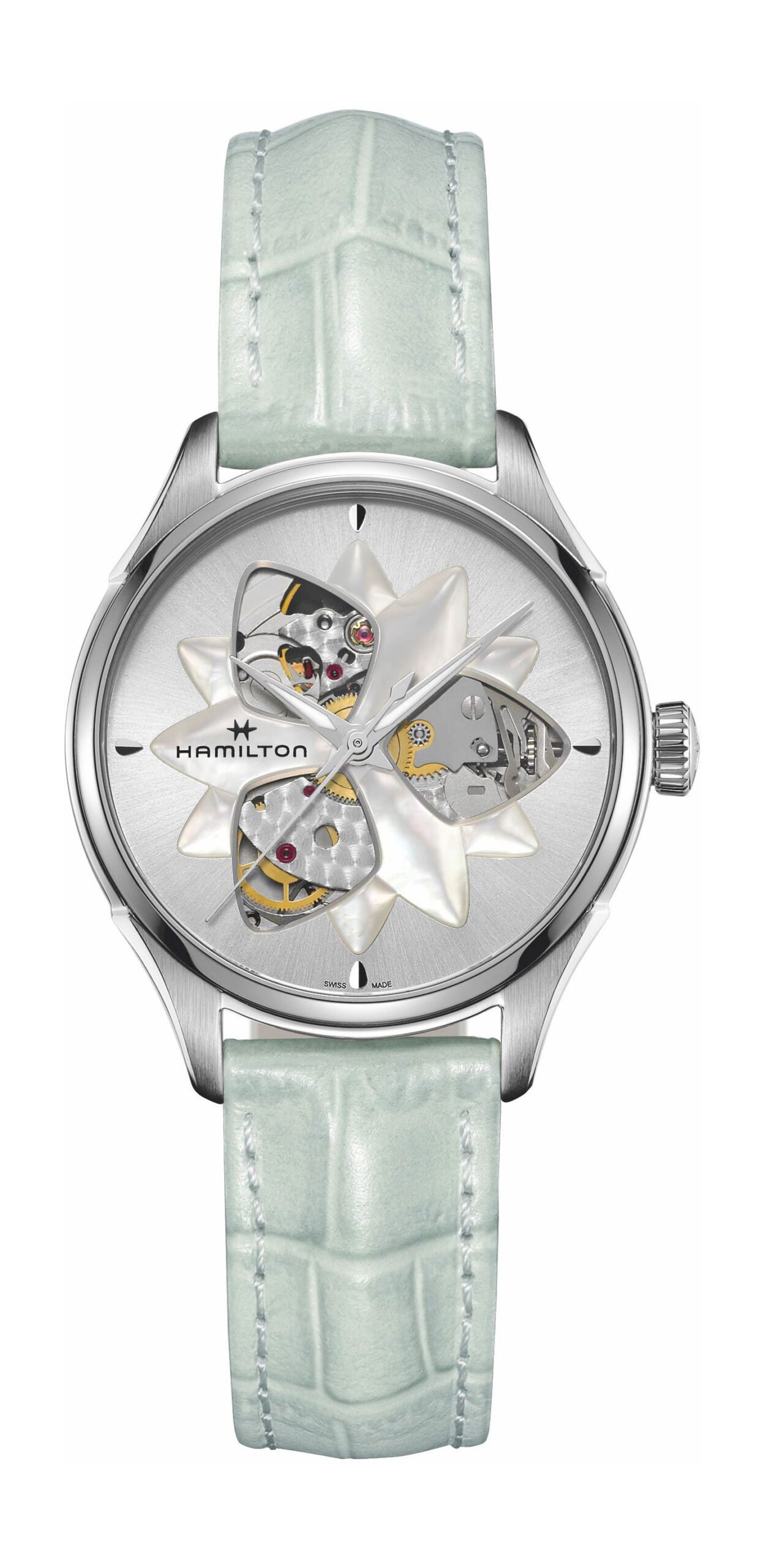 Hamilton Jazzmaster Open Heart Auto Lady White