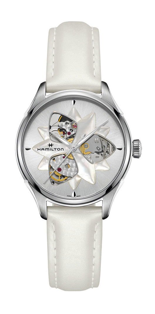 Hamilton Jazzmaster Open Heart Auto Lady White