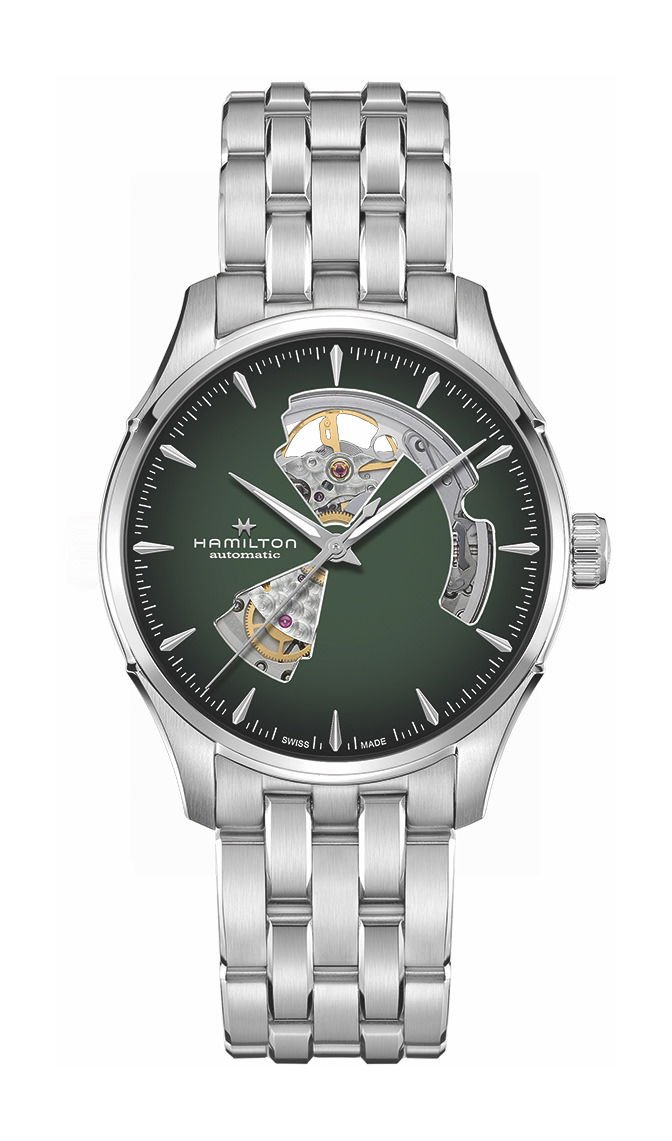 Hamilton Jazzmaster Open Heart Green