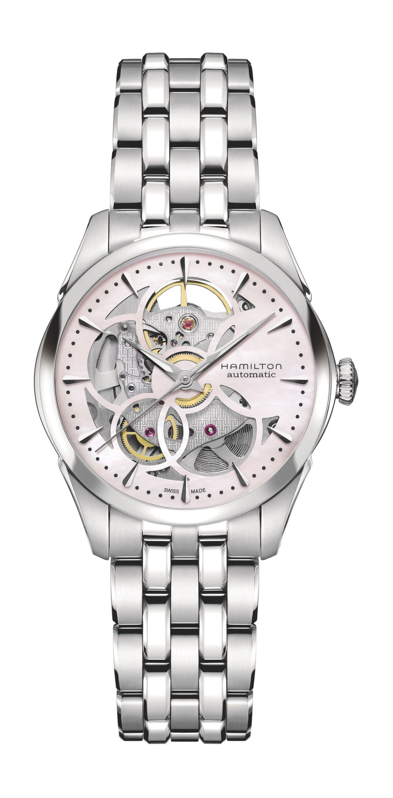 Hamilton Jazzmaster Viewmatic Skeleton Lady Auto White