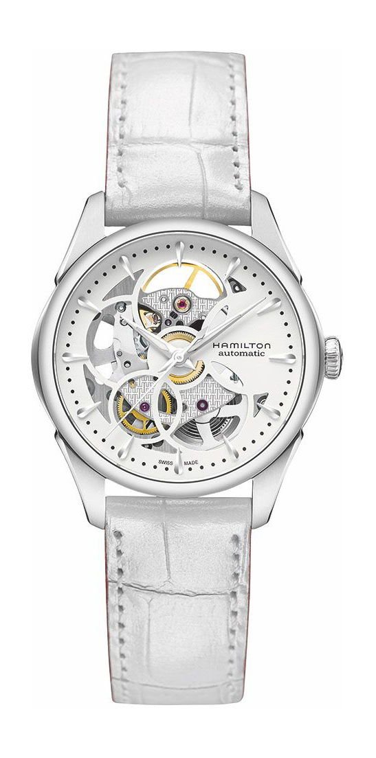 Hamilton Jazzmaster Viewmatic Skeleton Lady Auto White