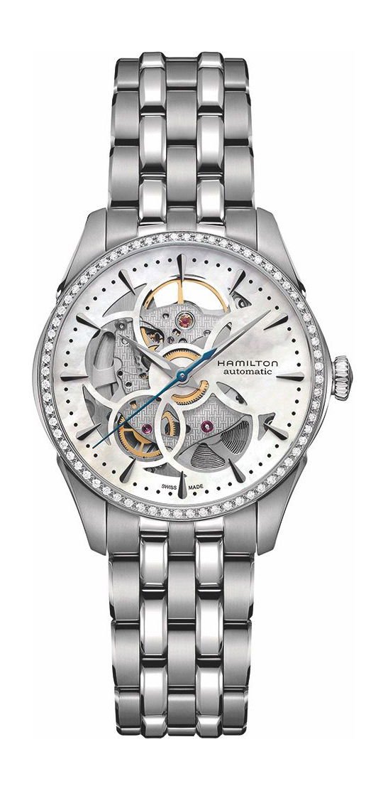 Hamilton Jazzmaster Viewmatic Skeleton Lady Auto White