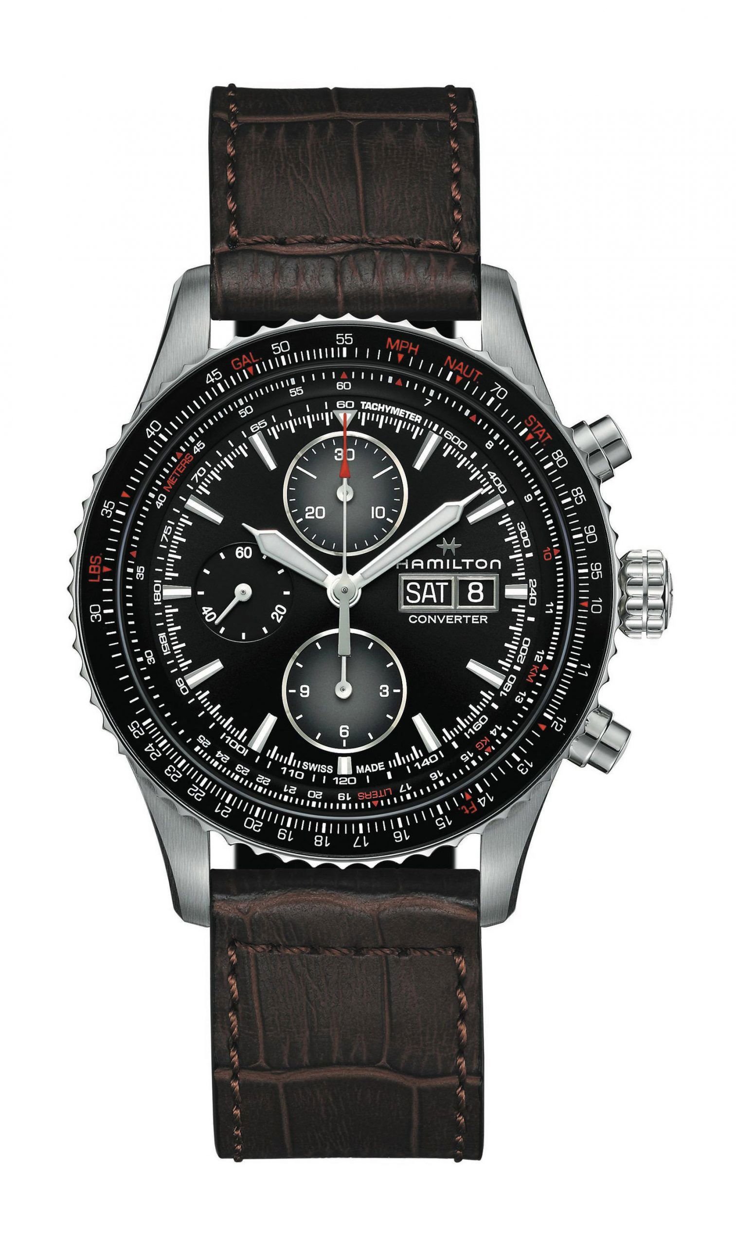 Hamilton Khaki Aviation Converter Auto Chrono Black