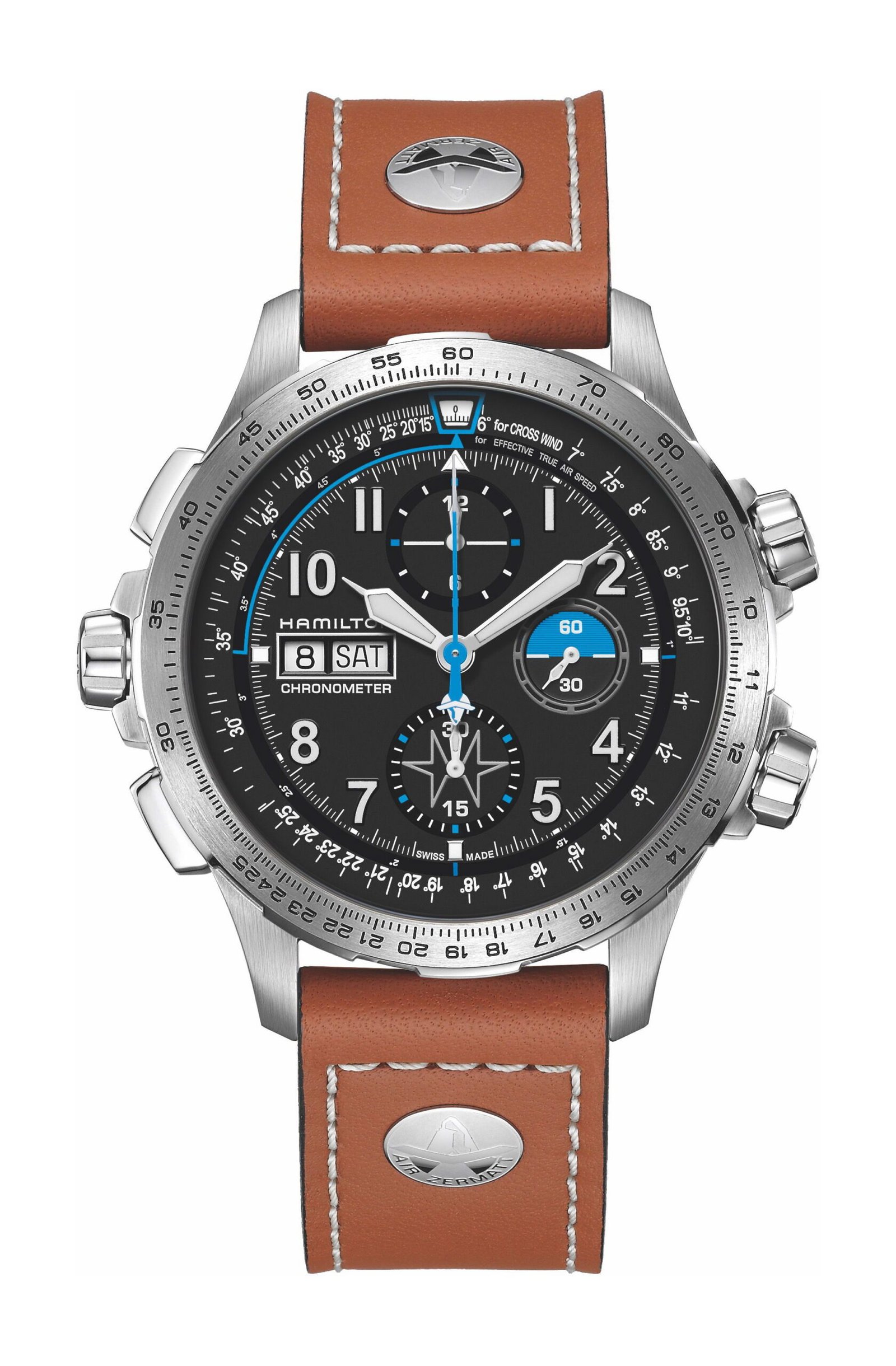 Hamilton Khaki Aviation Khaki X Wind Air Zermatt Auto Chrono Black