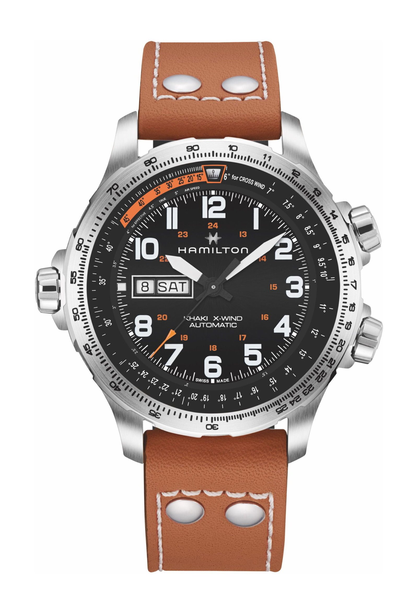 Hamilton Khaki Aviation X-Wind  Day Date 45Mm Black