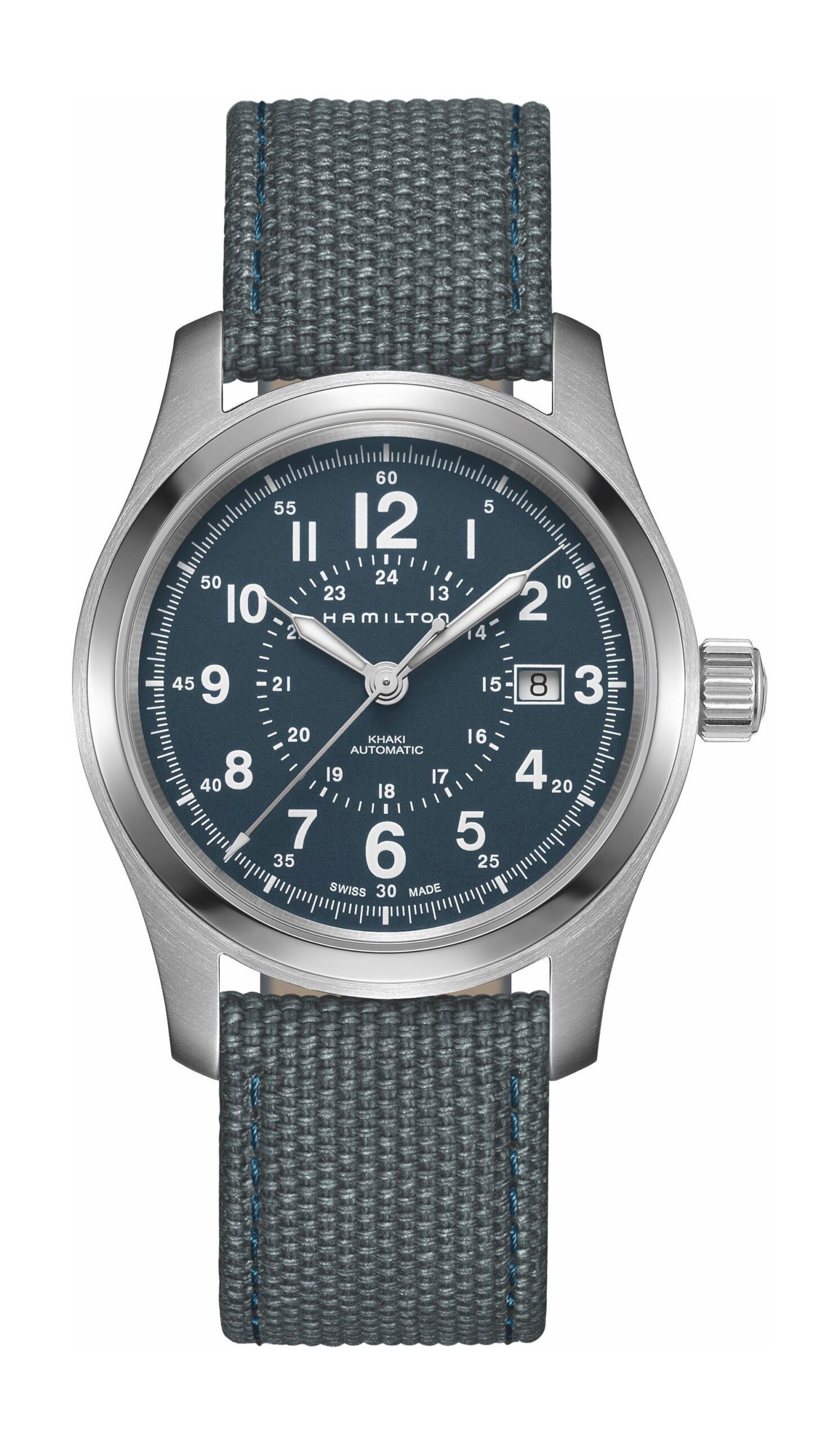 Hamilton Khaki Field Auto 42 Mm Blue