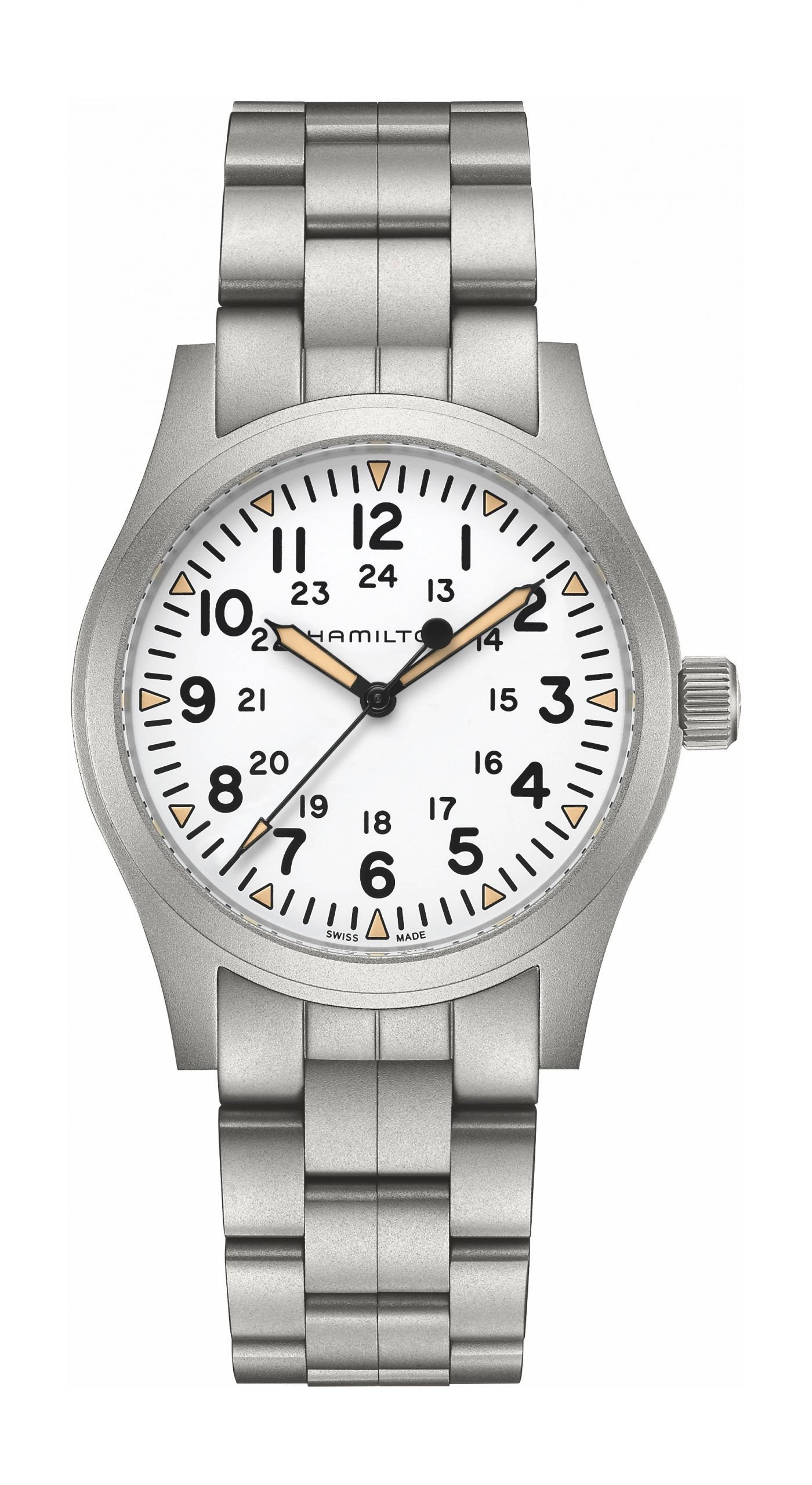 Hamilton Khaki Field Mechanical 42 Mm White