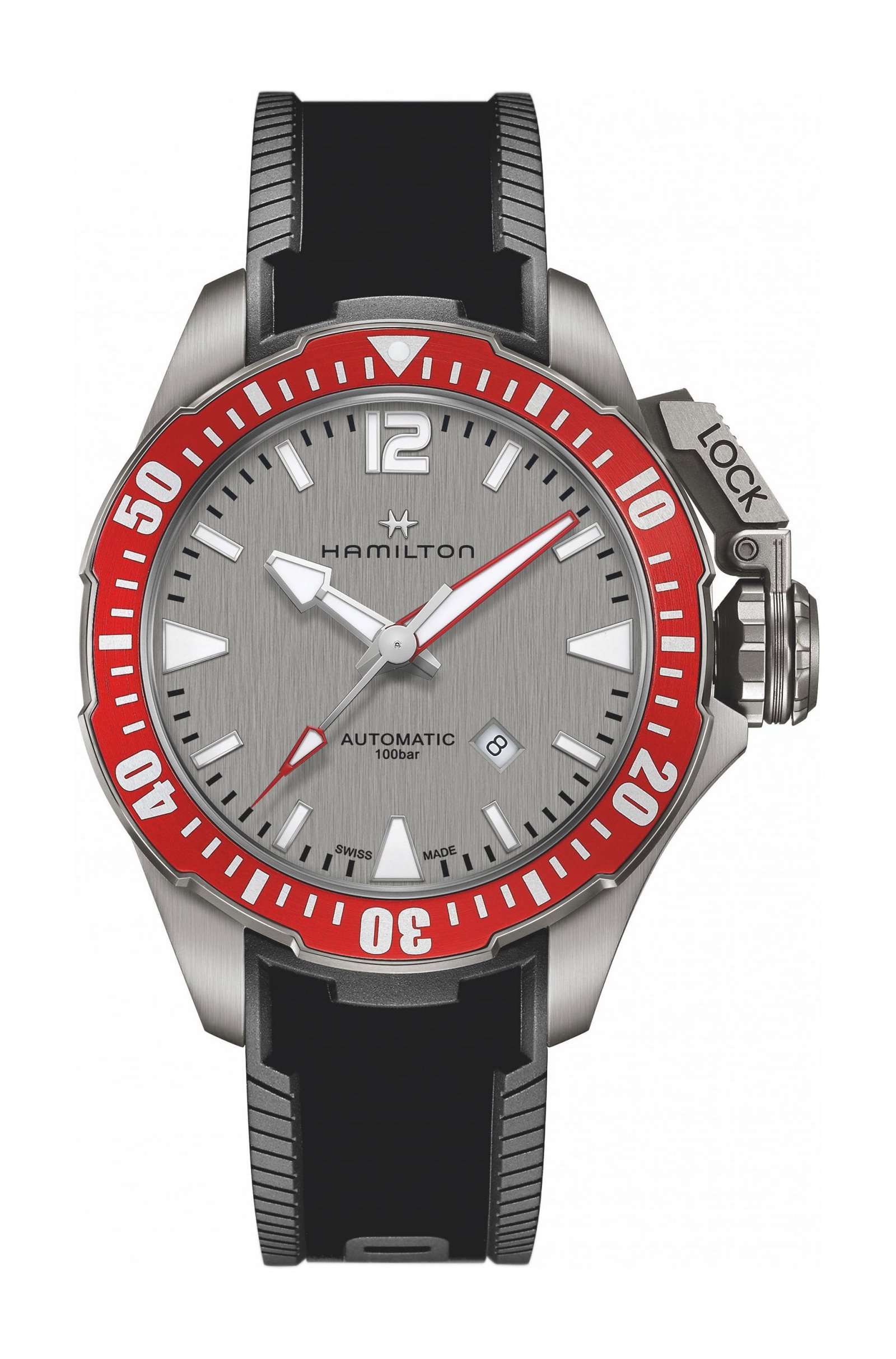 Hamilton Khaki Navy Frogman Titanium Auto Gray