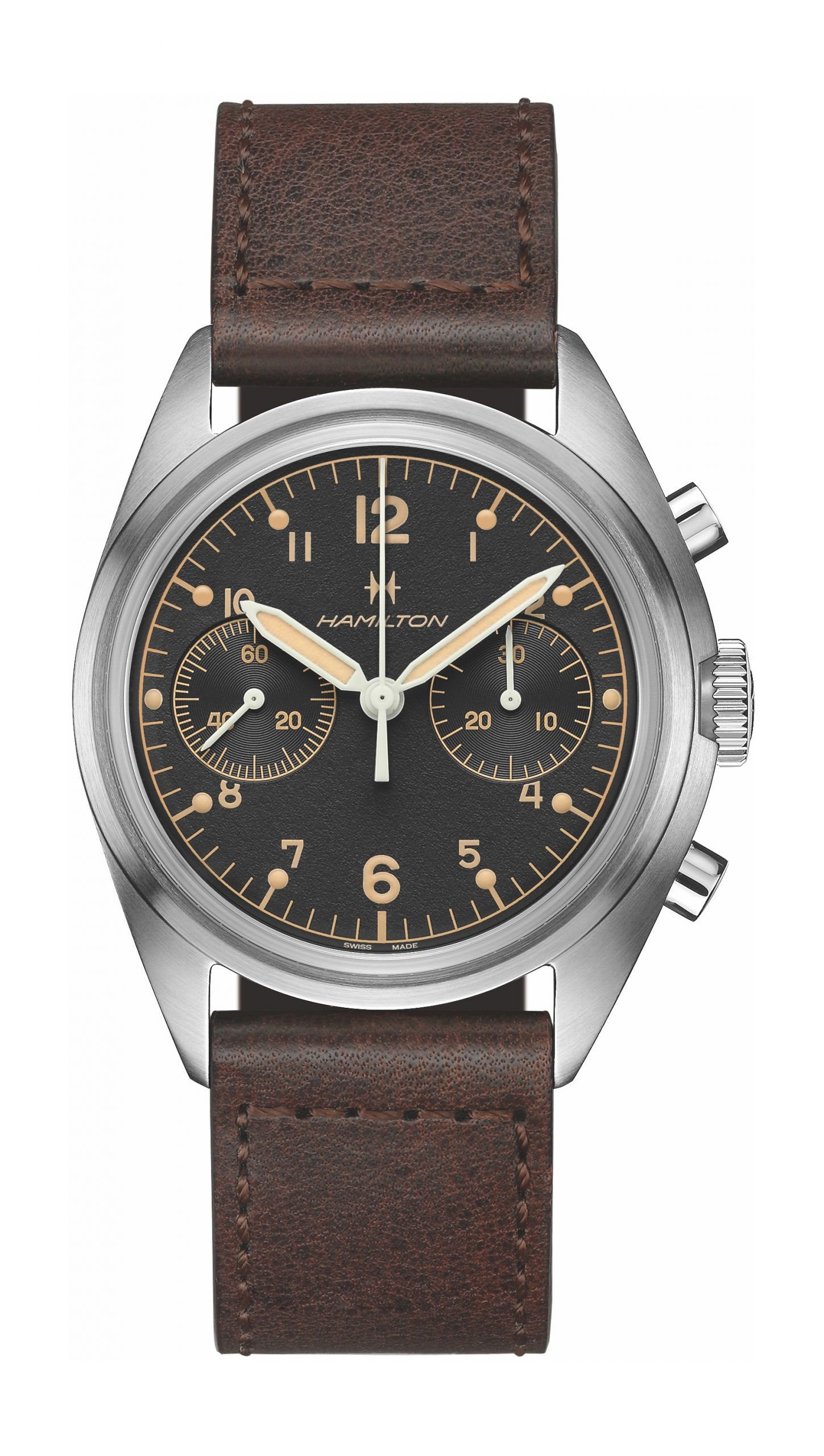 Hamilton Khaki Pilot Pioneer Mechanical Chronograph Black
