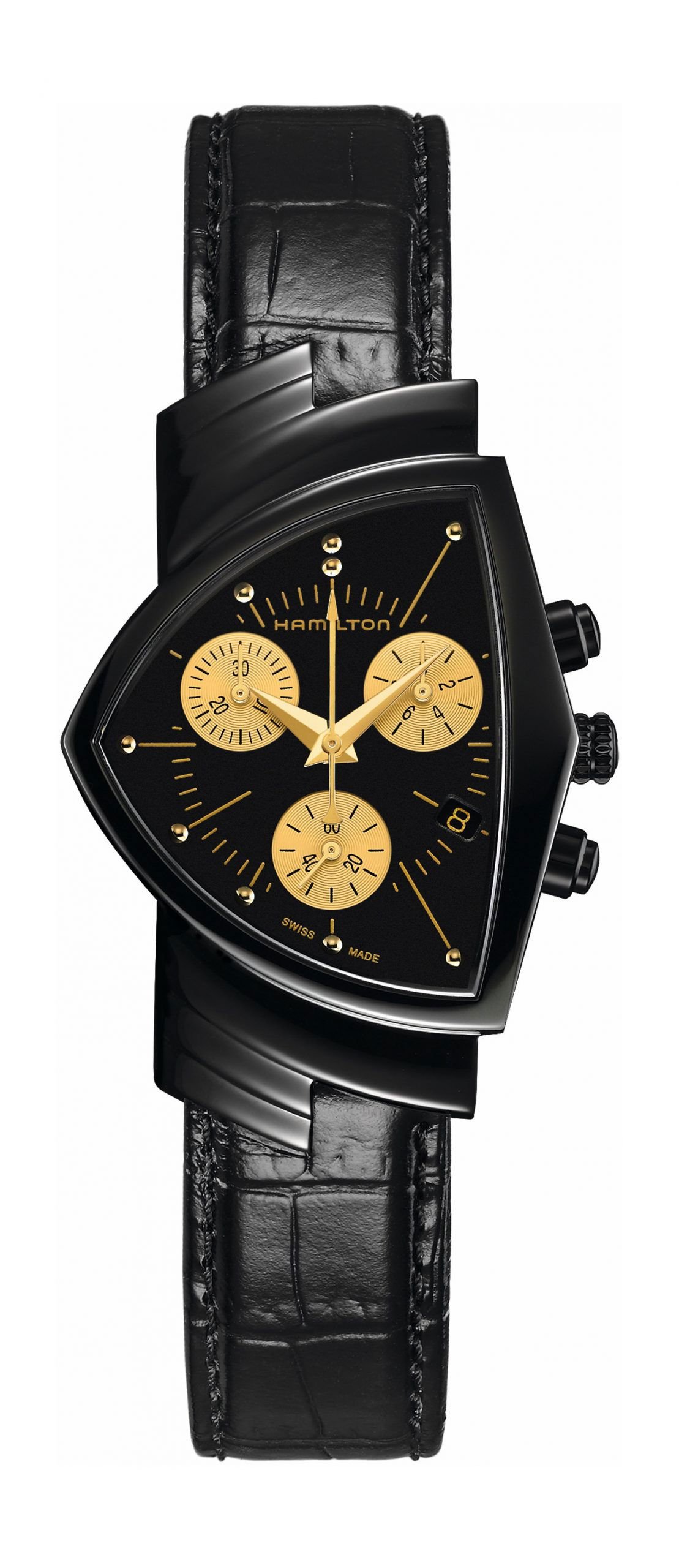 Hamilton Ventura Chrono Quartz Black
