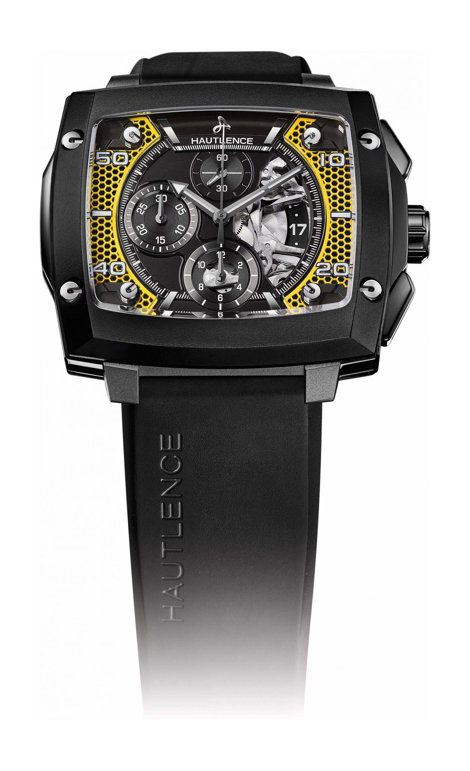Hautlence Invictus Neon Yellow Black, White, Yellow