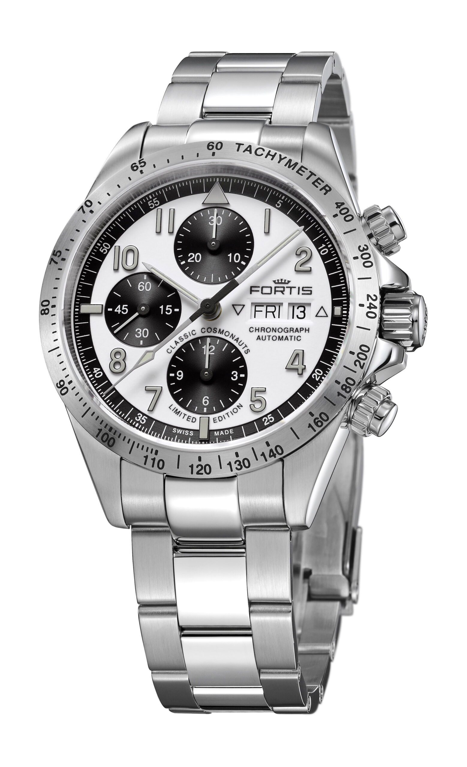 Fortis Classic Cosmonauts Steel Le White