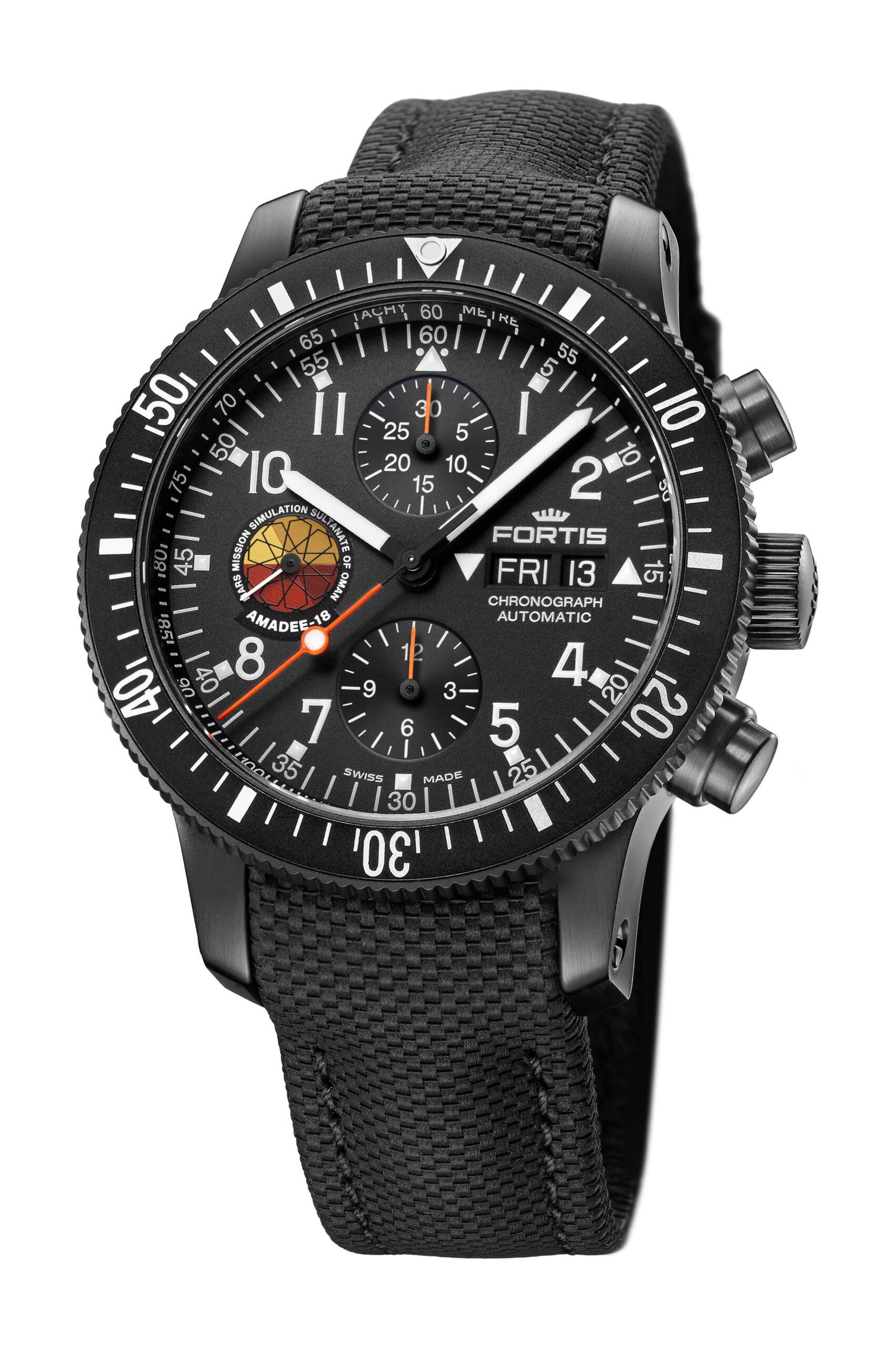 Fortis Official Cosmonauts Amadee-18 Black
