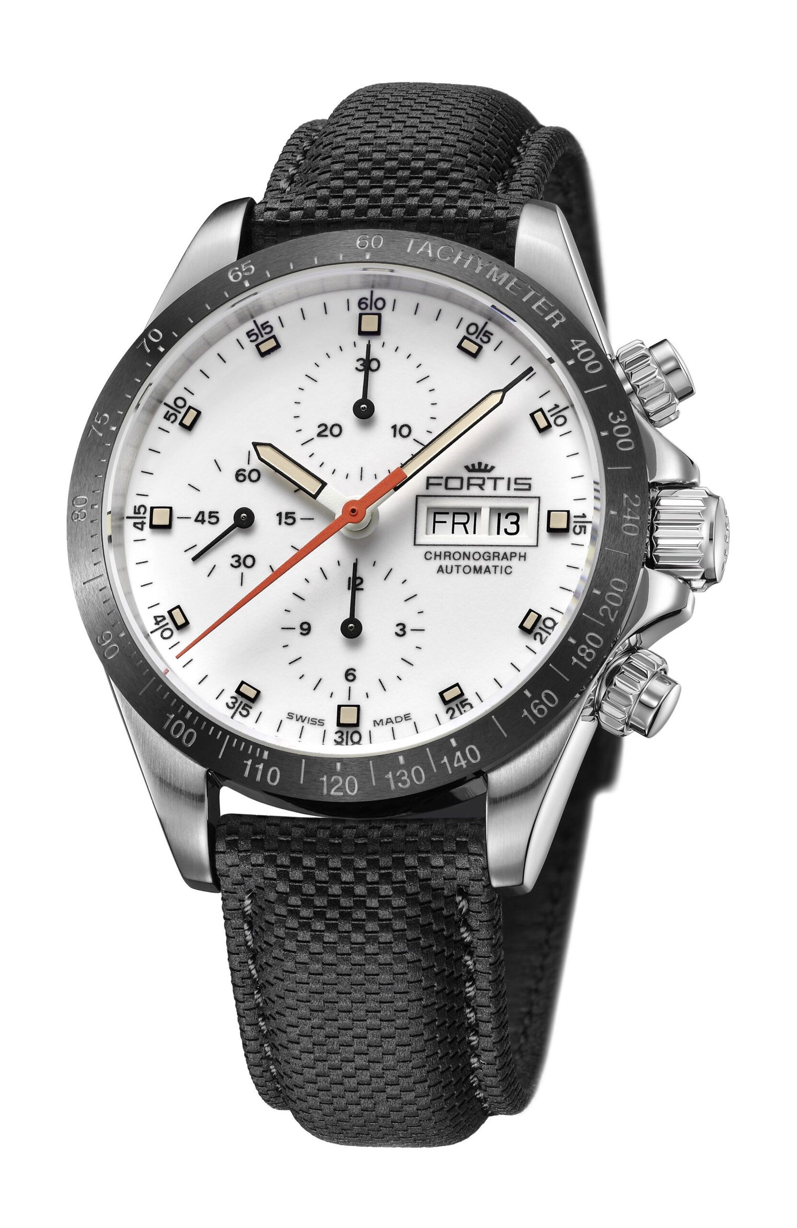 Fortis Stratoliner Ceramic A.M. White