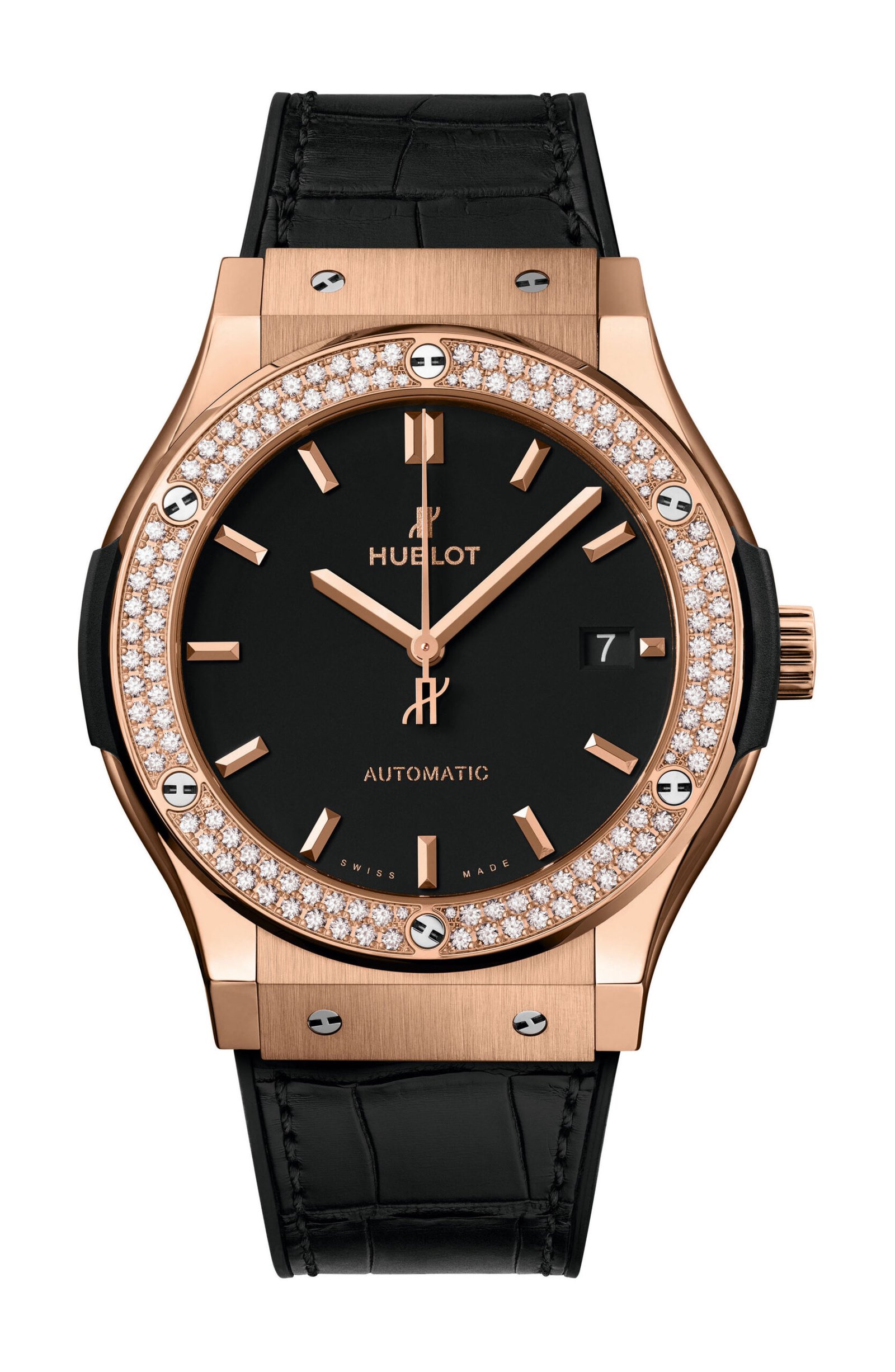 Hublot Classic Fusion King Gold Diamonds Black