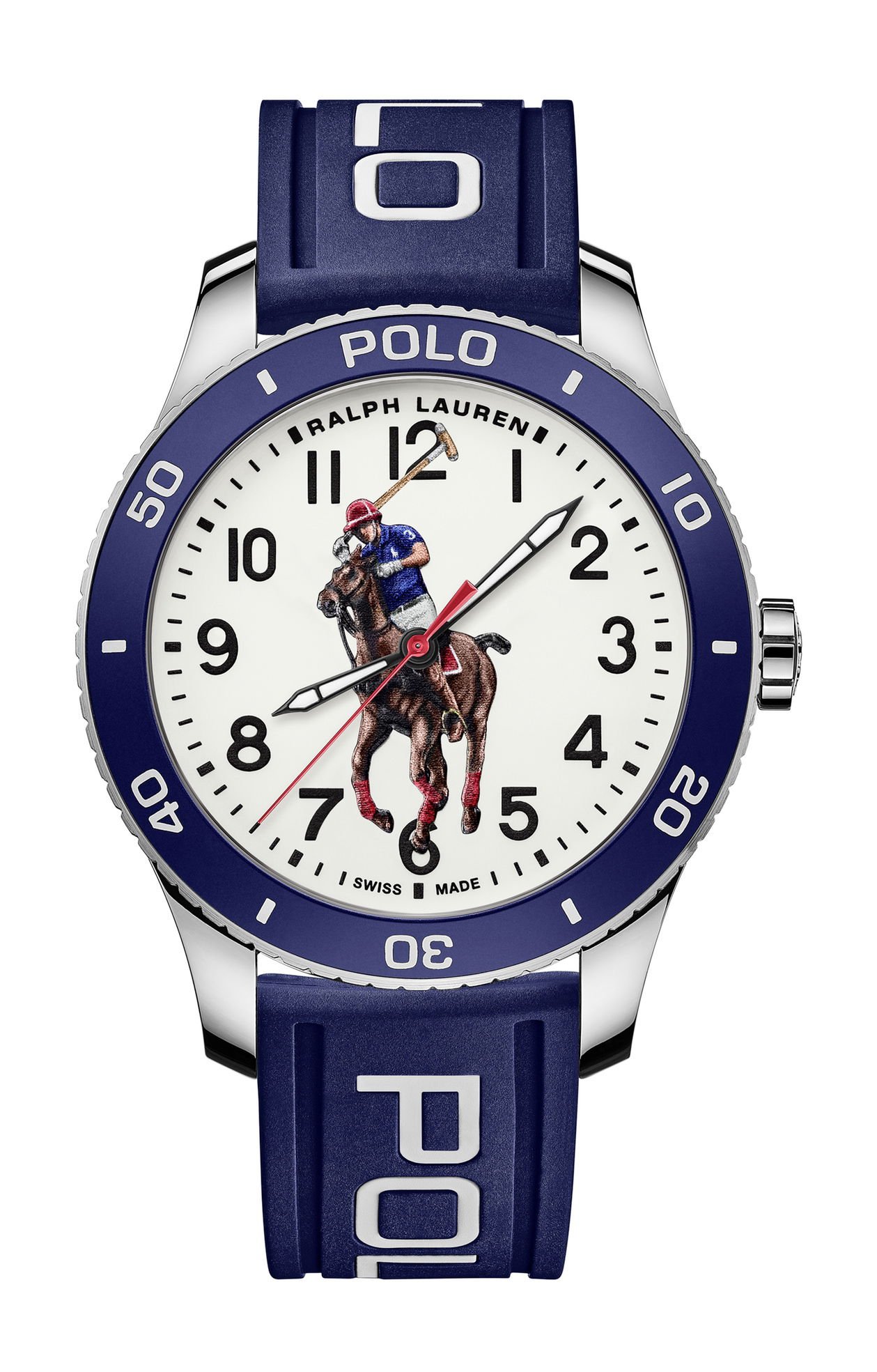 Ralph Lauren Pony Player Artistic Dial, White