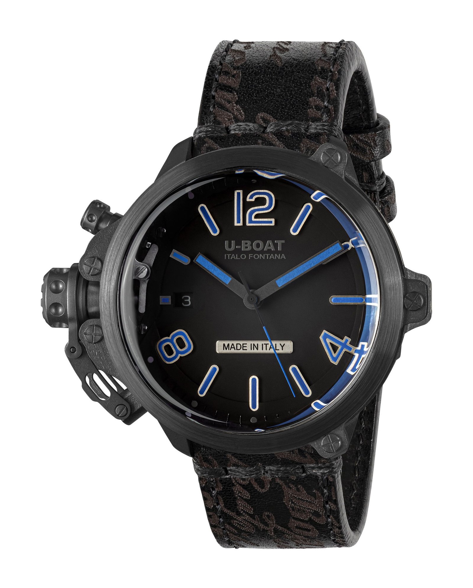 U-Boat Capsule 45 Pvd Bk Bl Black