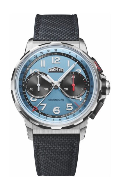 Angelus Chronodate Titanium Storm Blue Edition Blue