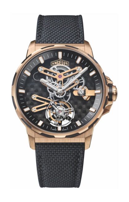 Angelus Gold & Carbon Flying Tourbillon Black
