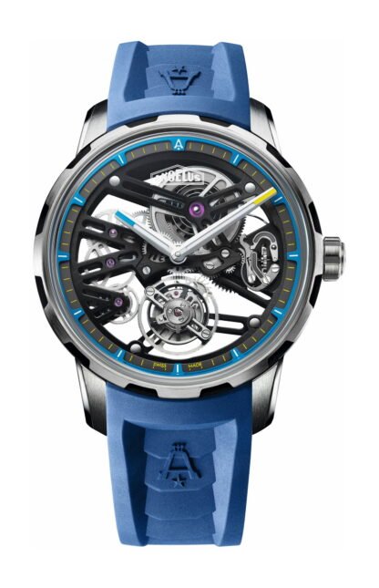 Angelus U41 Blue Vibrant Structure Tourbillon Skeleton