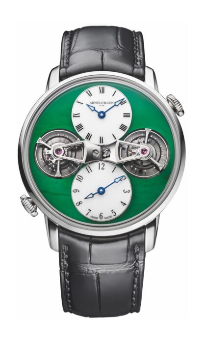Arnold & Son Double Tourbillon Jade White Gold Green