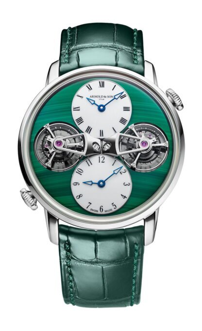 Arnold & Son Double Tourbillon White Gold Green