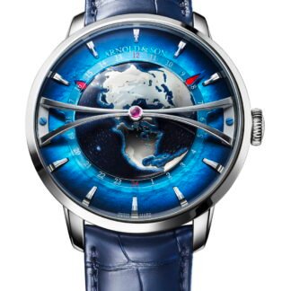 Arnold & Son Globetrotter Platinum Artistic Dial, Blue
