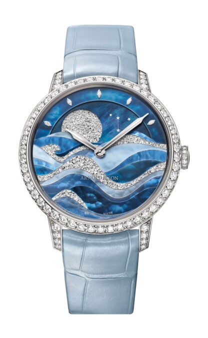 Arnold & Son Perpetual Moon 38 White Gold Night Tide Blue