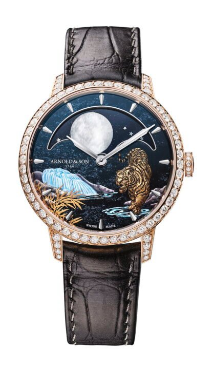 Arnold & Son Perpetual Moon 38 Red Gold “Year Of The Tiger” Artistic Dial, Blue