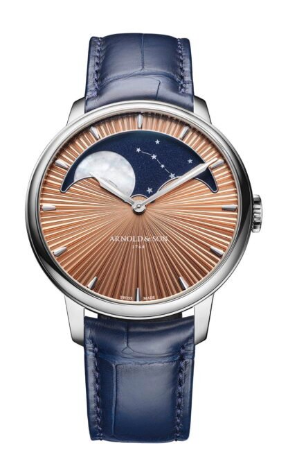 Arnold & Son Perpetual Moon 41.5 Platinum Salmon