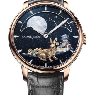 Arnold & Son Perpetual Moon 41.5 Red Gold “Year Of The Rabbit” Artistic Dial, Black