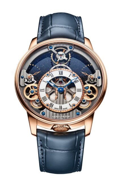Arnold & Son Time Pyramid 42.5 Red Gold Blue, White