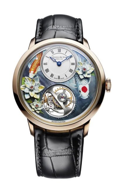 Arnold & Son Ultrathin Tourbillon Koi Artistic Dial, White