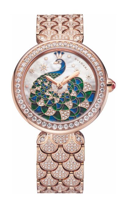 Bvlgari Divas’ Dream Peacock Diamonds Green, Silver