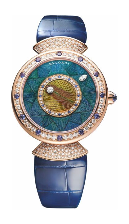 Bvlgari Divas’ Dream Peacock Dischi Artistic Dial, Blue