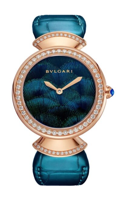 Bvlgari Divas’ Dream Peacock Feather Marquetry Blue