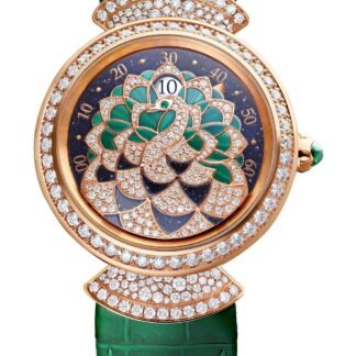 Bvlgari Divas’ Dream Peacock Precious Marquetry Jumping Hour Blue, Green