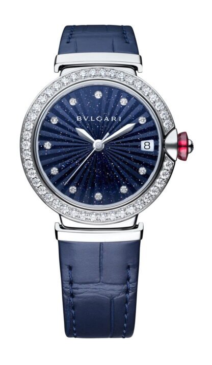 Bvlgari Lvcea Intarsio Aventurine 33Mm Blue