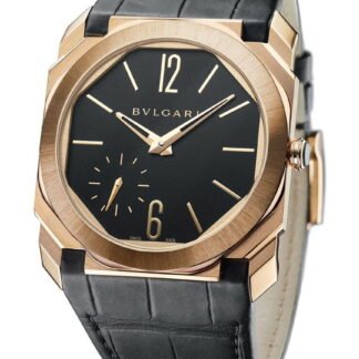 Bvlgari Octo Finissimo Automatic Satin-Polished Rose Gold Black