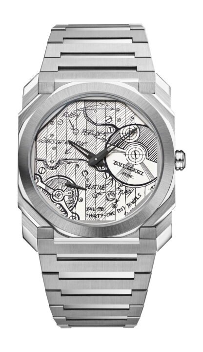 Bvlgari Octo Finissimo Automatique Bvl 138 Sketch Artistic Dial, Silver
